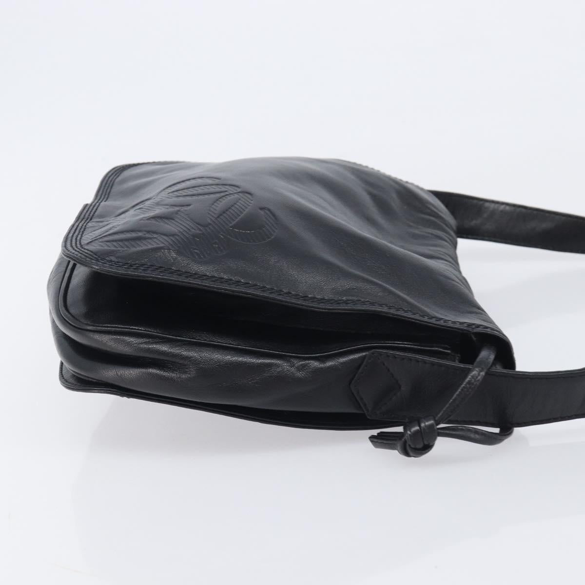 LOEWE Shoulder Bag Leather Black Gold