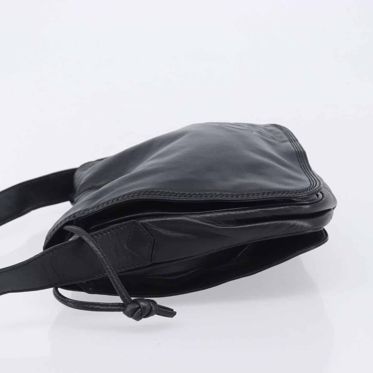 LOEWE Shoulder Bag Leather Black Gold