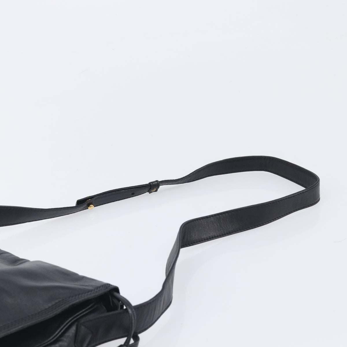 LOEWE Shoulder Bag Leather Black Gold