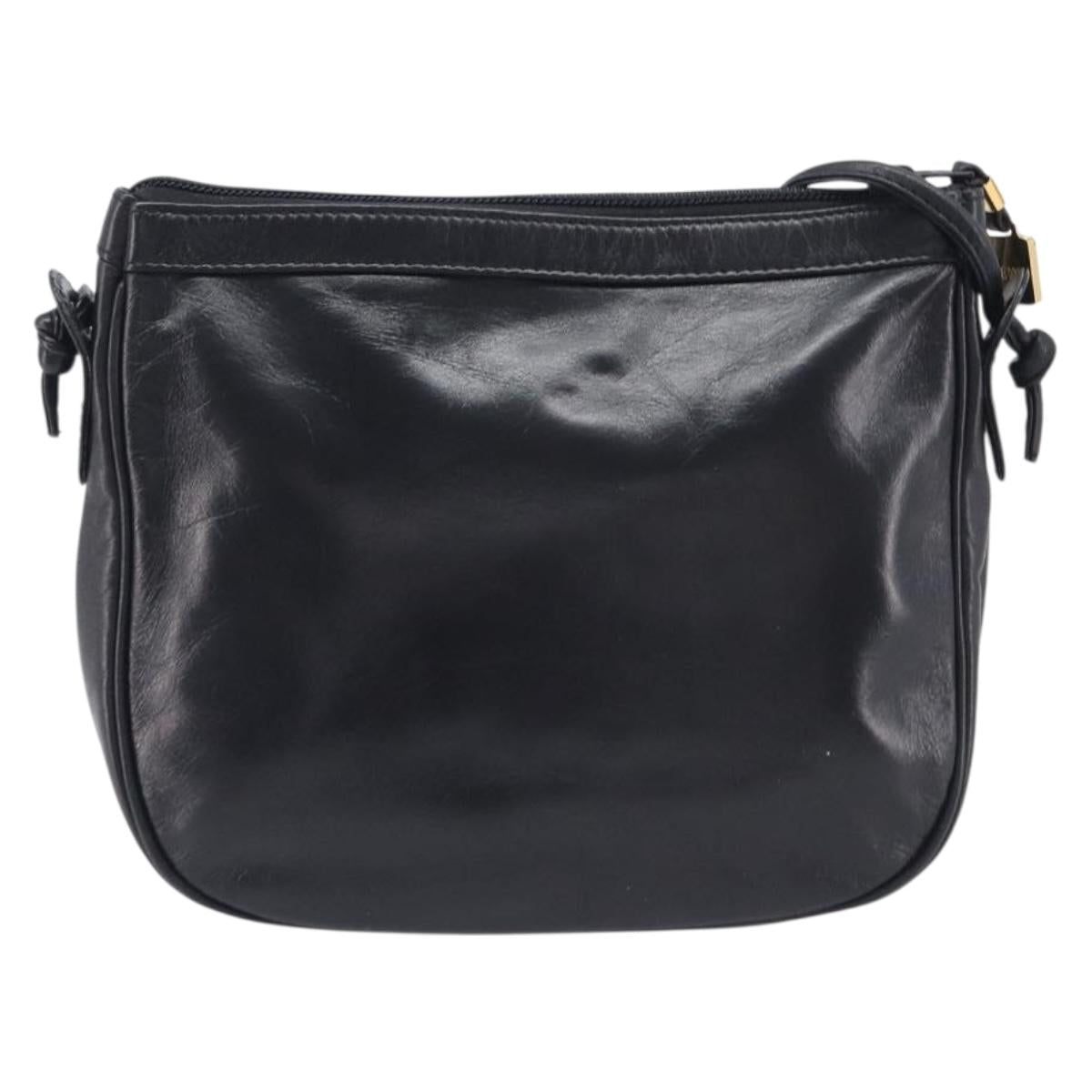 LOEWE Shoulder Bag Leather Black Gold