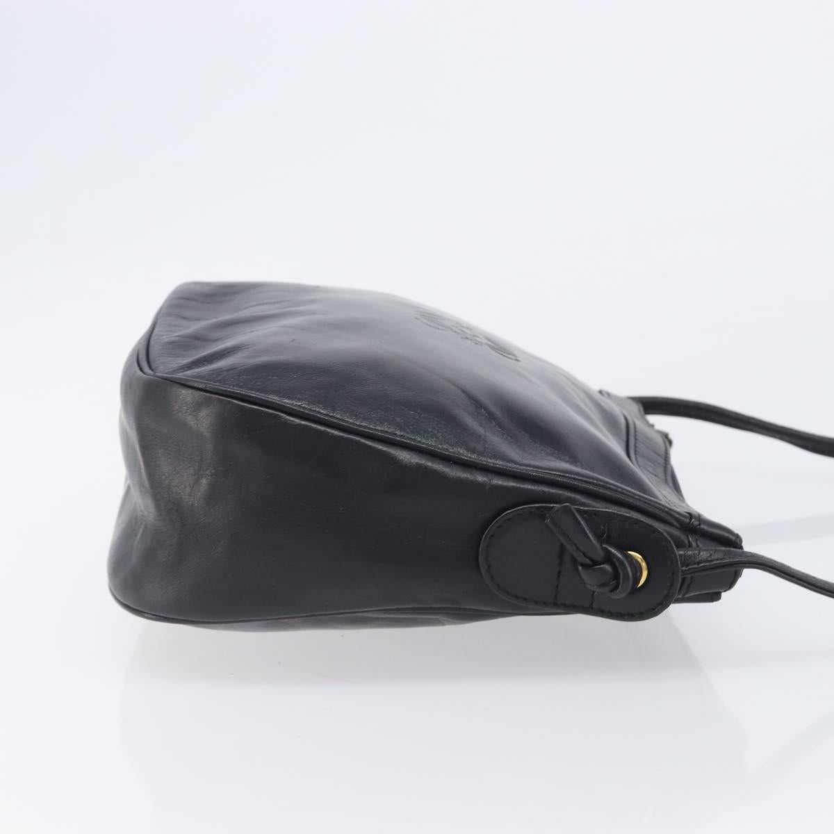 LOEWE Shoulder Bag Leather Black Gold