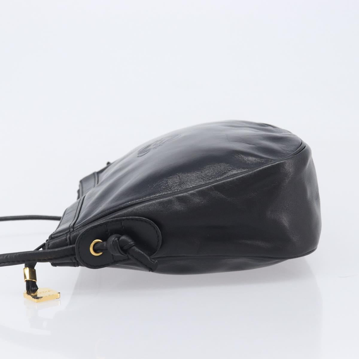 LOEWE Shoulder Bag Leather Black Gold