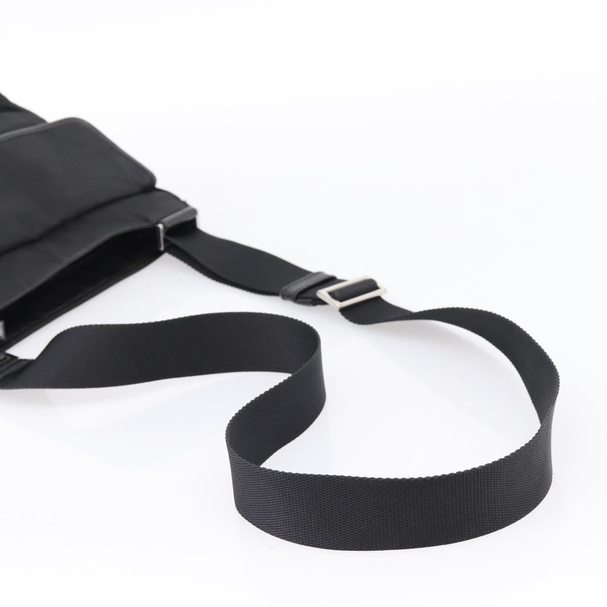 PRADA Shoulder Bag Nylon Black Silver