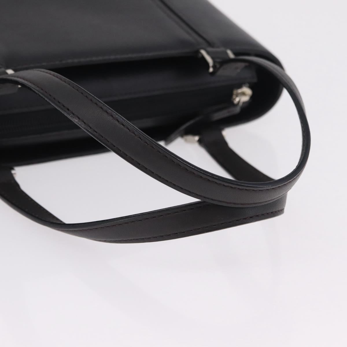 BURBERRY Hand Bag Leather Black Silver