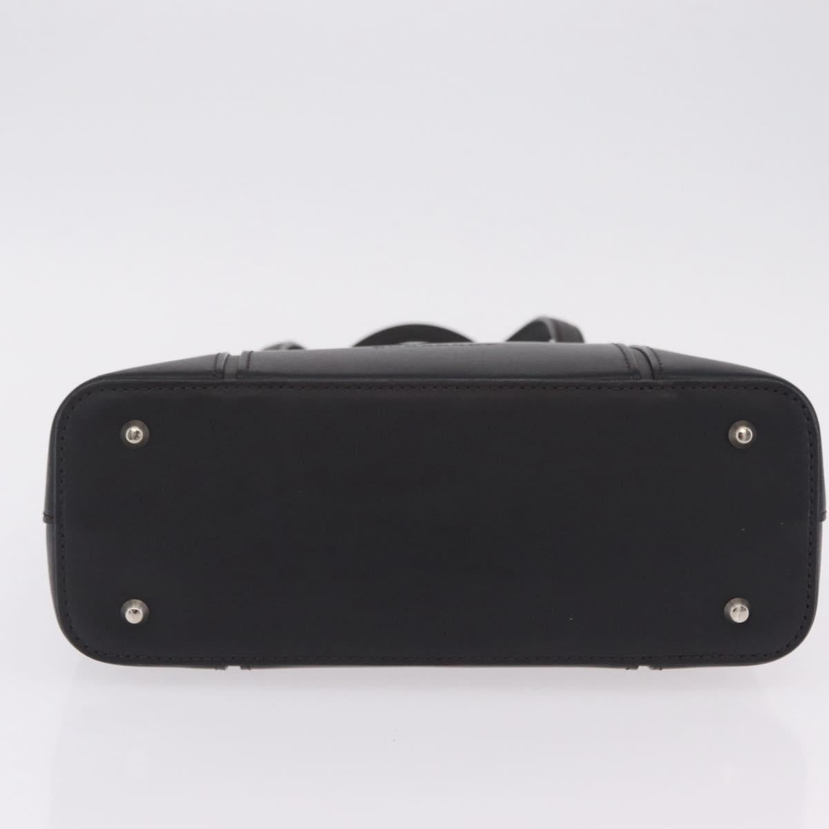 BURBERRY Hand Bag Leather Black Silver