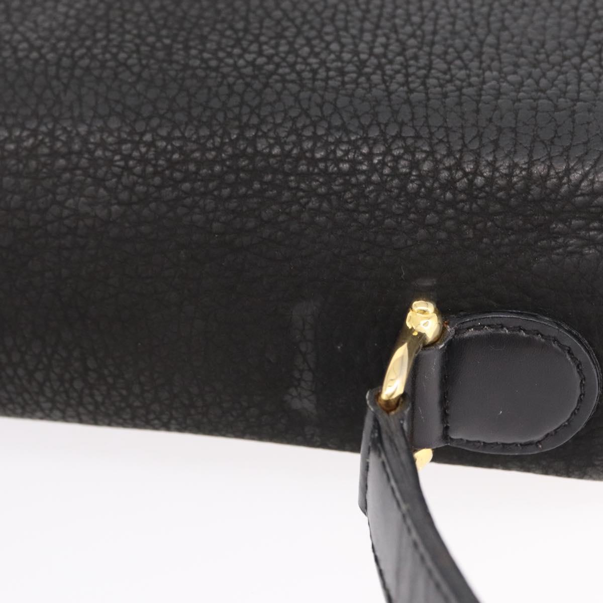 CELINE Shoulder Bag Leather Black Gold