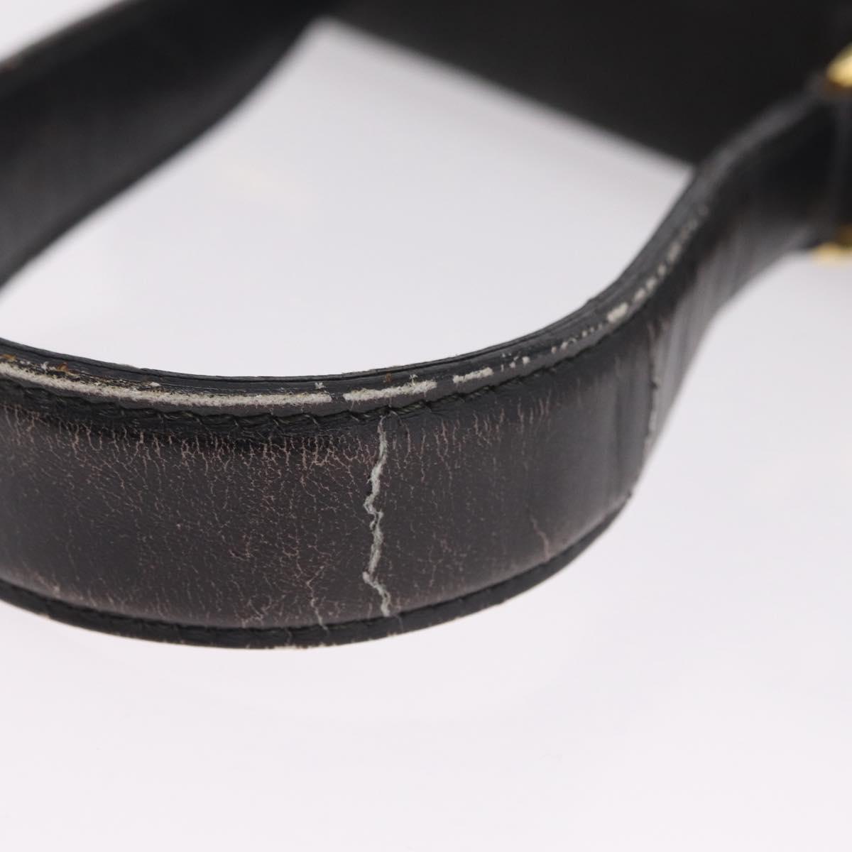 CELINE Shoulder Bag Leather Black Gold