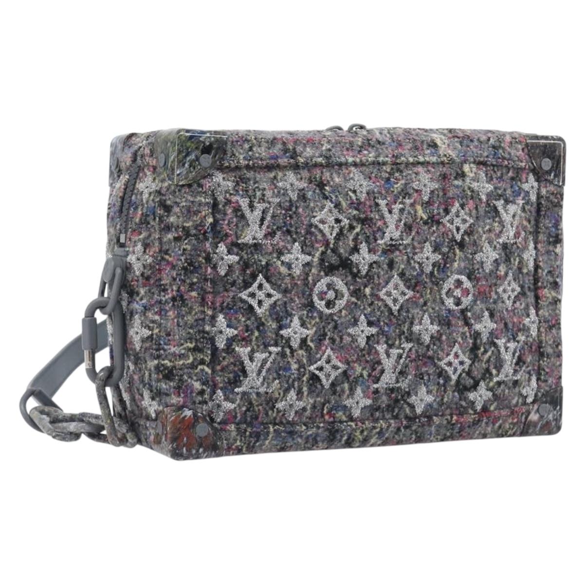 Louis Vuitton Monogram Felt Soft Trunk Bag Gray M58741 LV