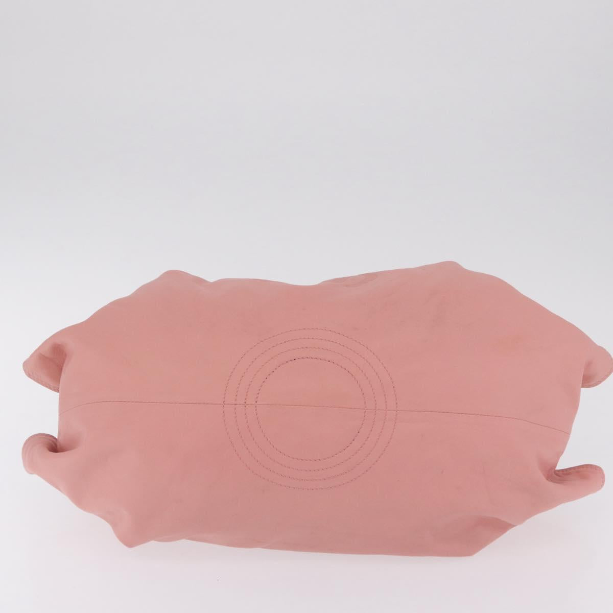 LOEWE Hand Bag Leather Pink Silver