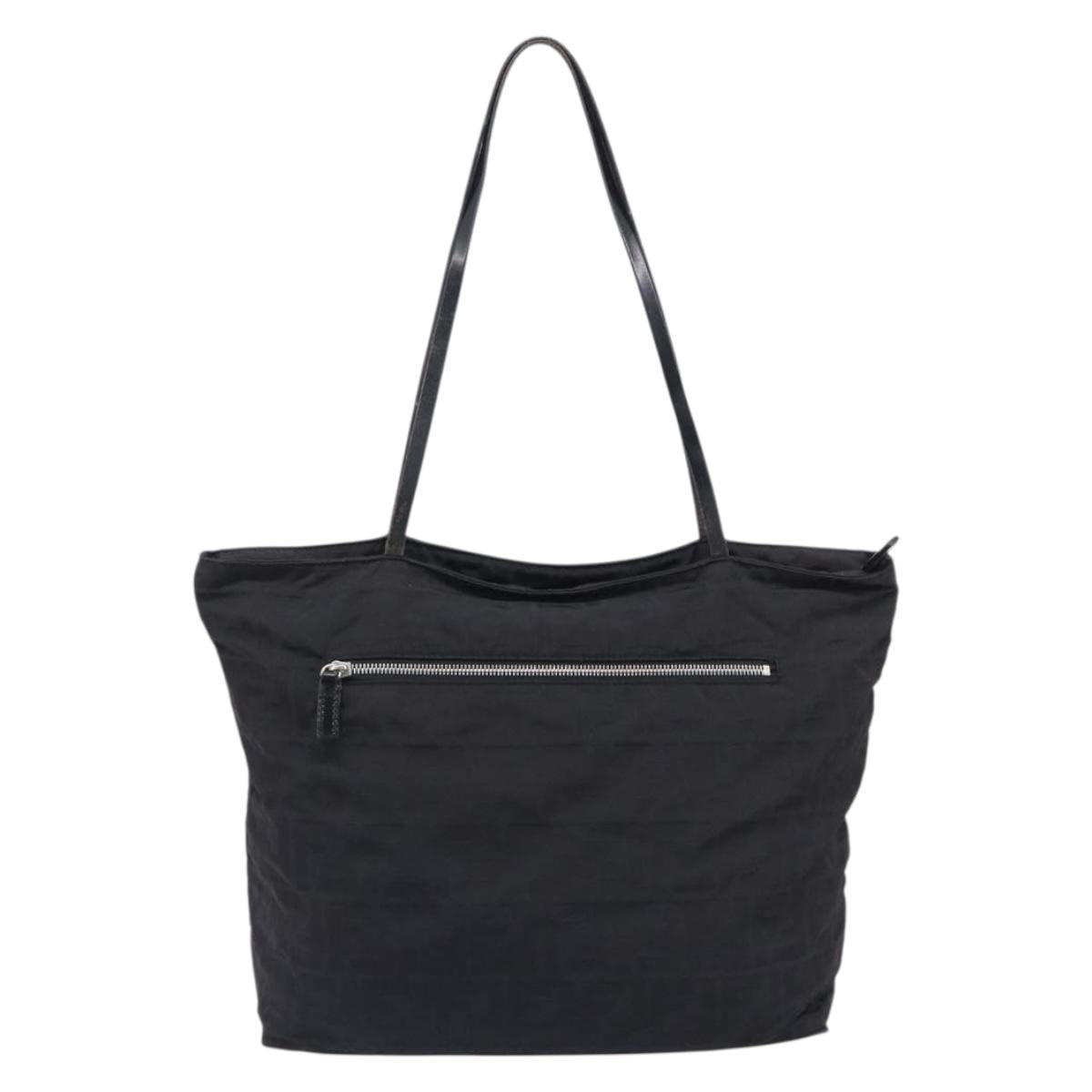 FENDI Zucca Canvas Tote Bag Black Silver