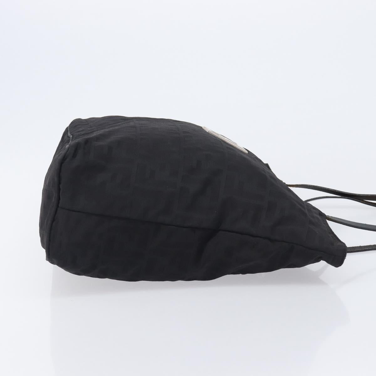 FENDI Zucca Canvas Tote Bag Black Silver