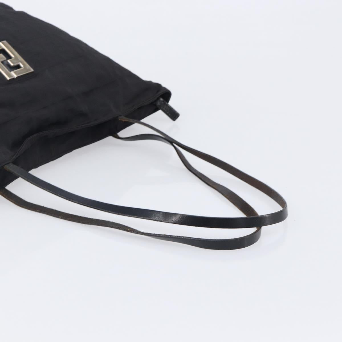 FENDI Zucca Canvas Tote Bag Black Silver