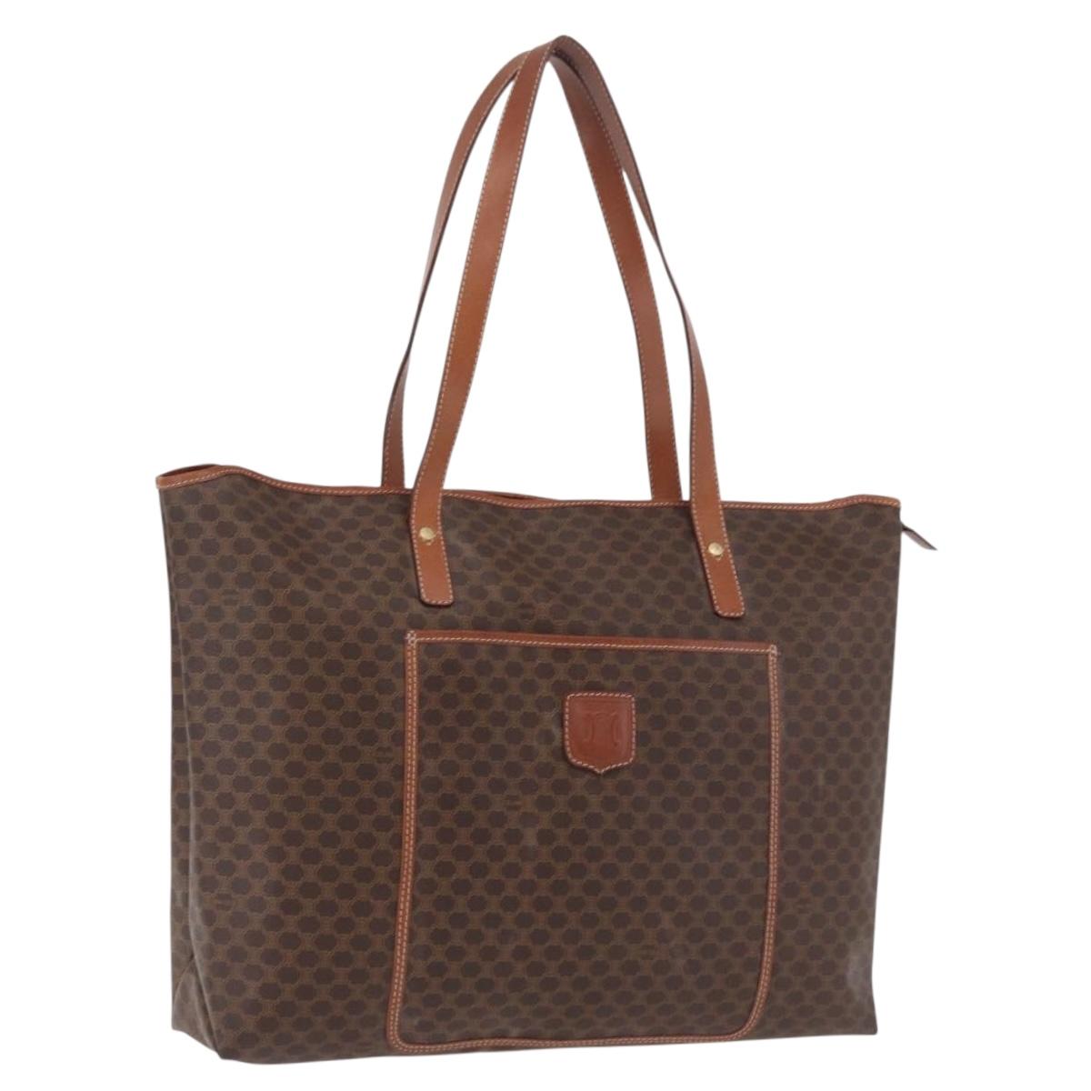 CELINE Macadam Tote Bag PVC Brown