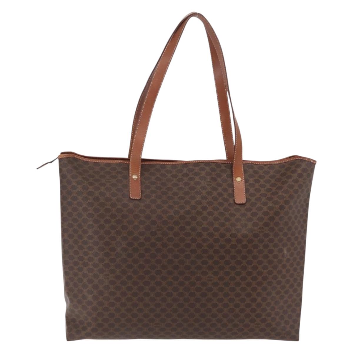 CELINE Macadam Tote Bag PVC Brown