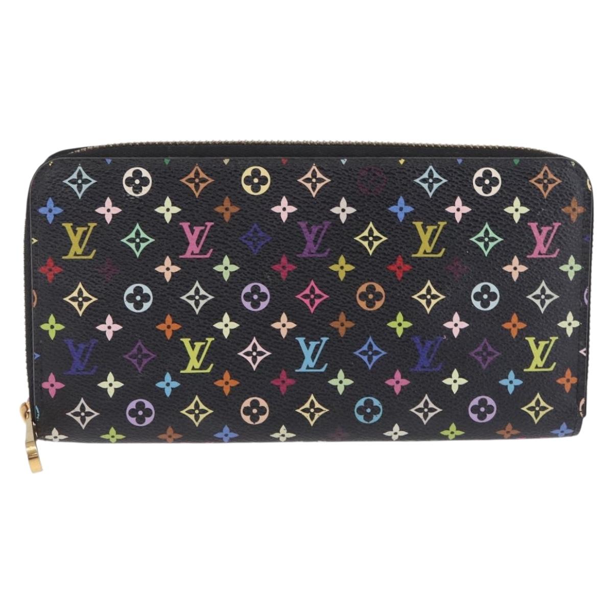 Louis Vuitton Monogram Multicolor Zippy Long Wallet Black M60243 LV