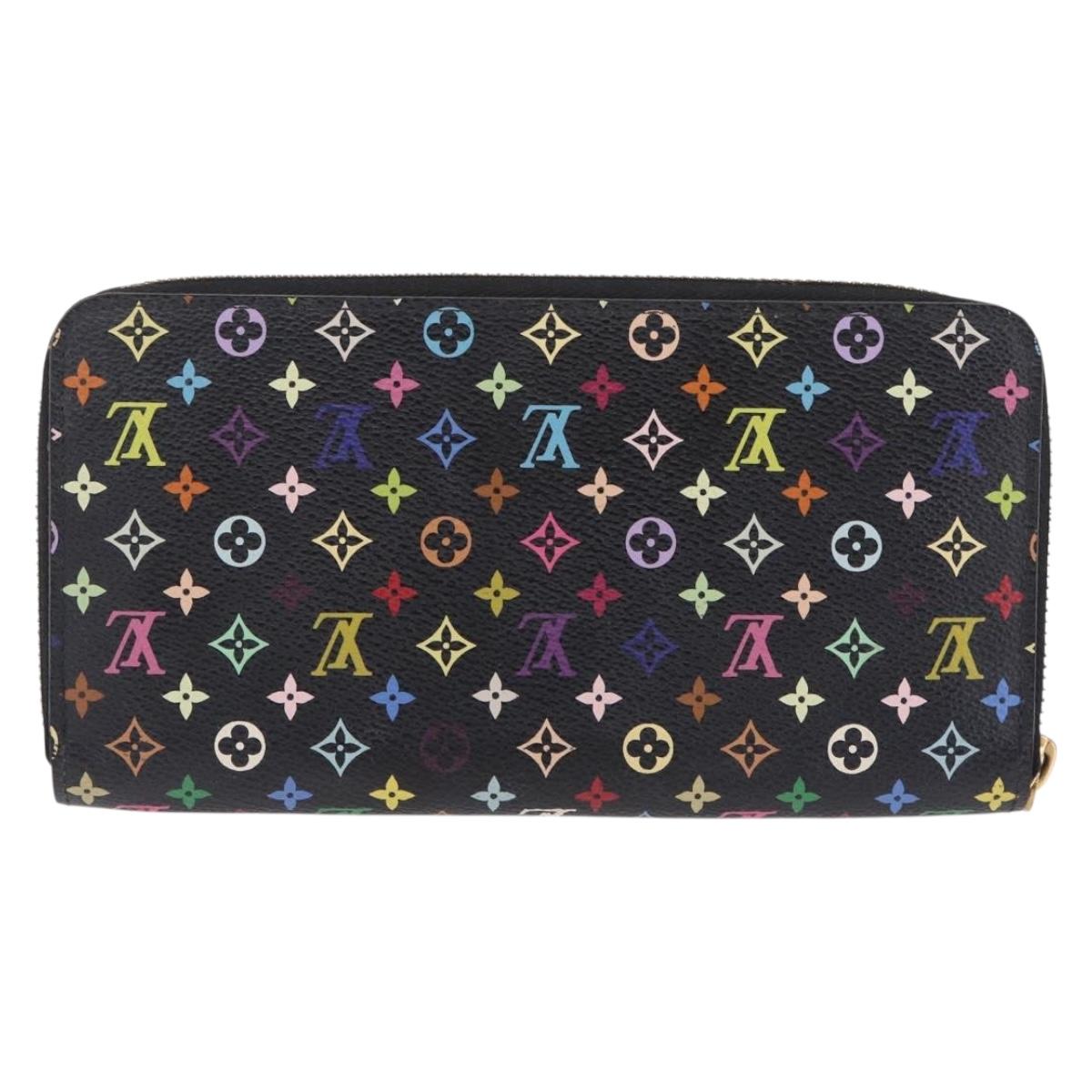 Louis Vuitton Monogram Multicolor Zippy Long Wallet Black M60243 LV