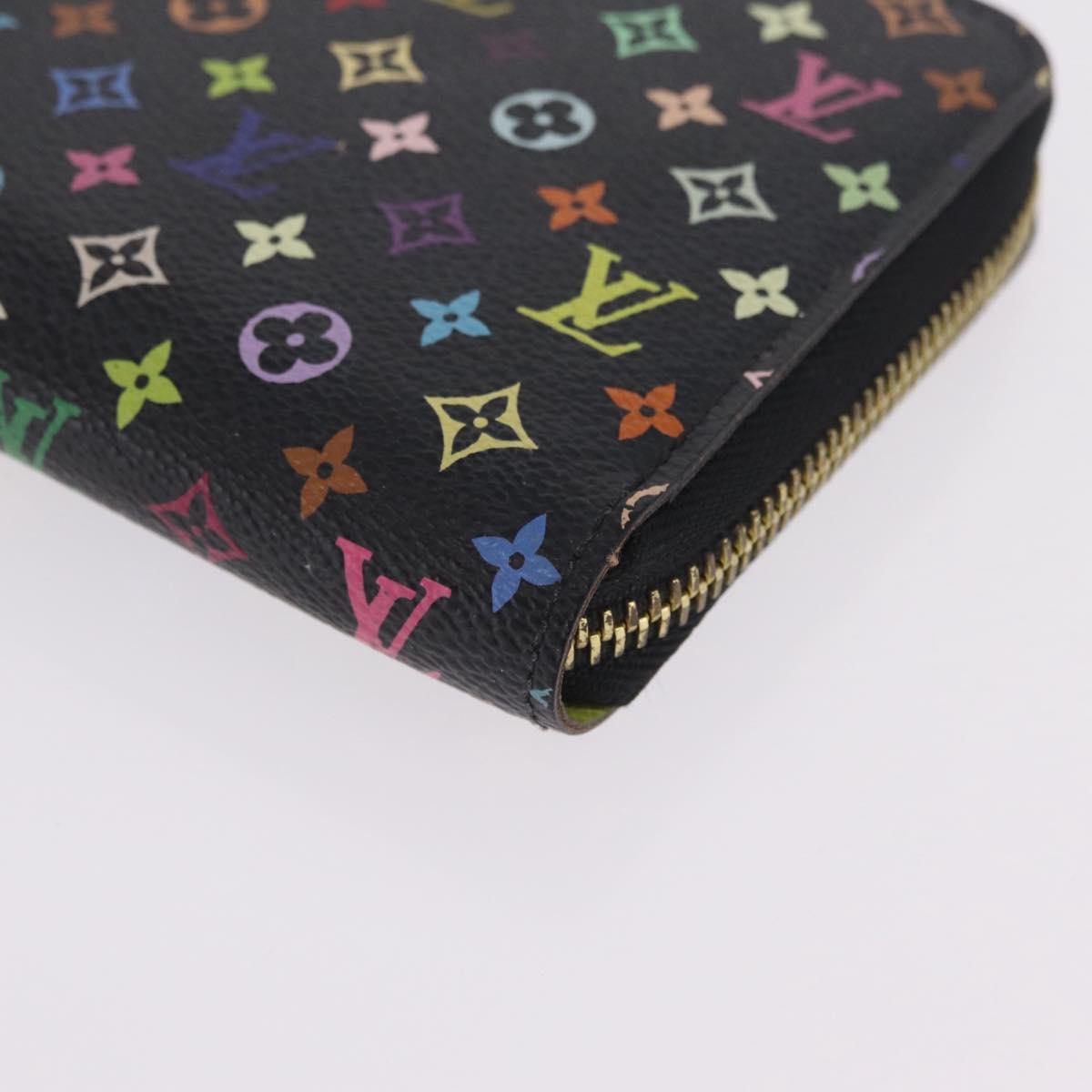 Louis Vuitton Monogram Multicolor Zippy Long Wallet Black M60243 LV