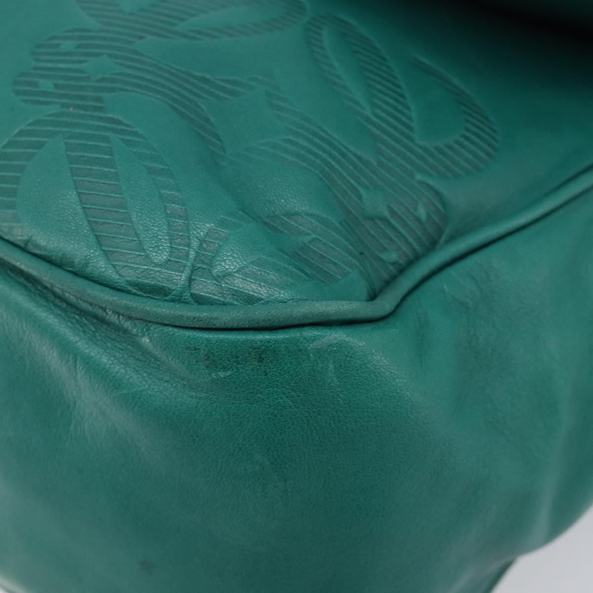 LOEWE Shoulder Bag Leather Green Gold