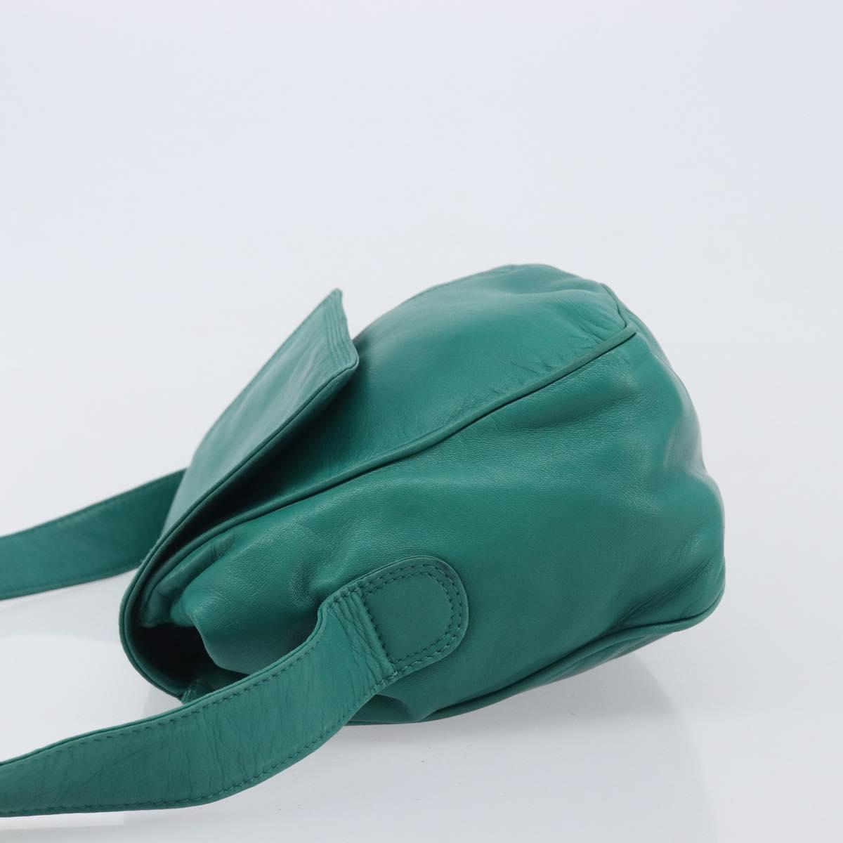 LOEWE Shoulder Bag Leather Green Gold