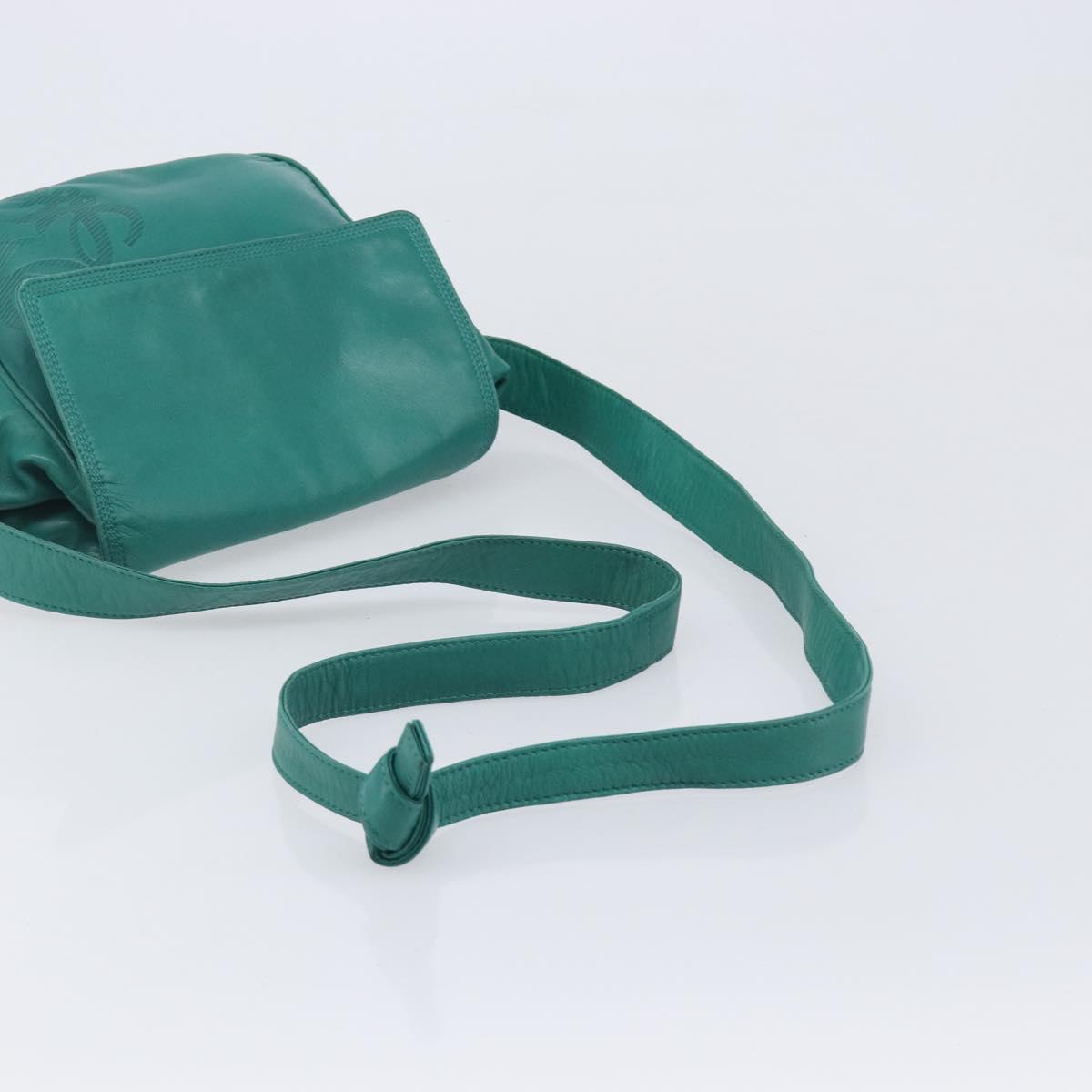 LOEWE Shoulder Bag Leather Green Gold
