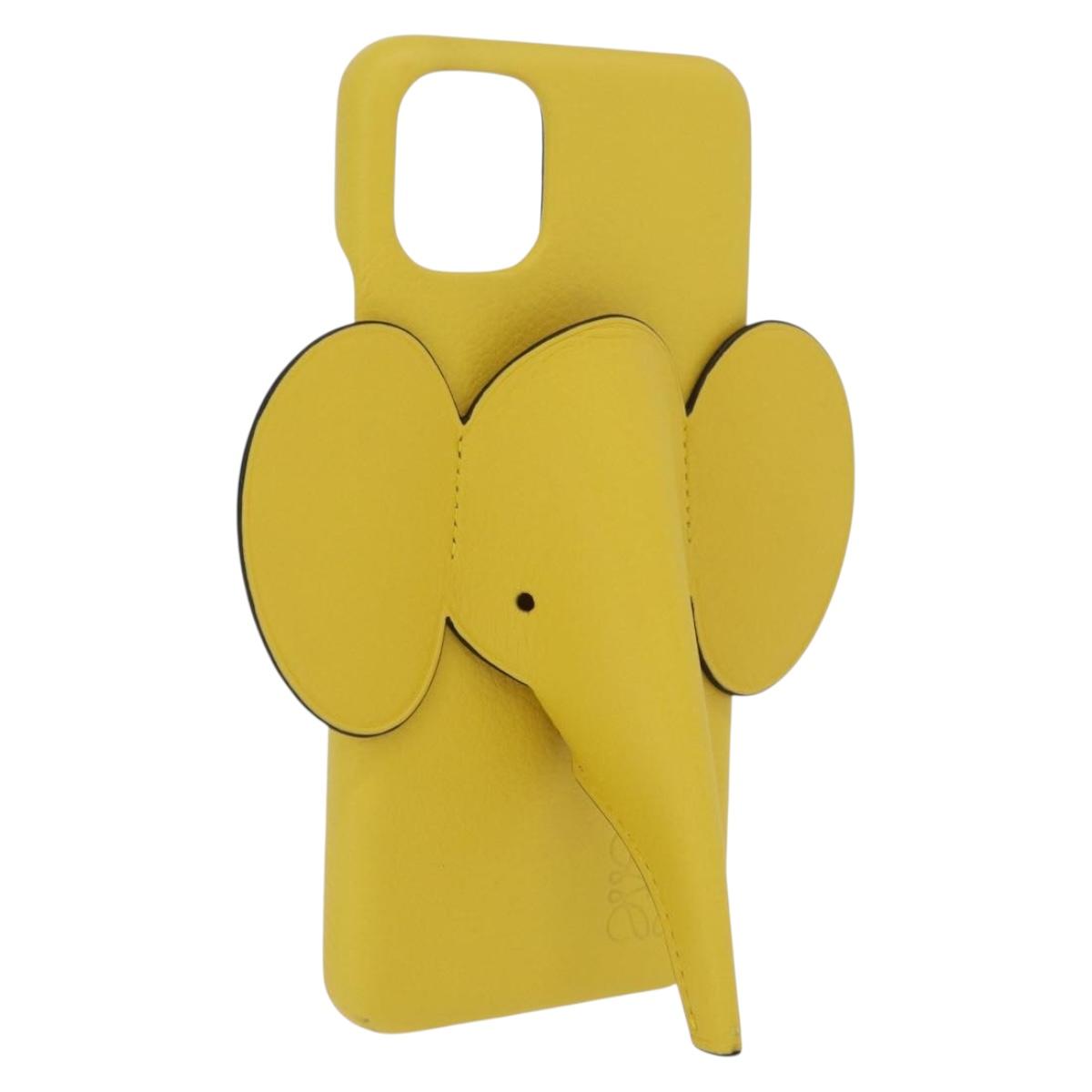 LOEWE Cell Phone Case Leather iPhone 13 Pro MAX Yellow