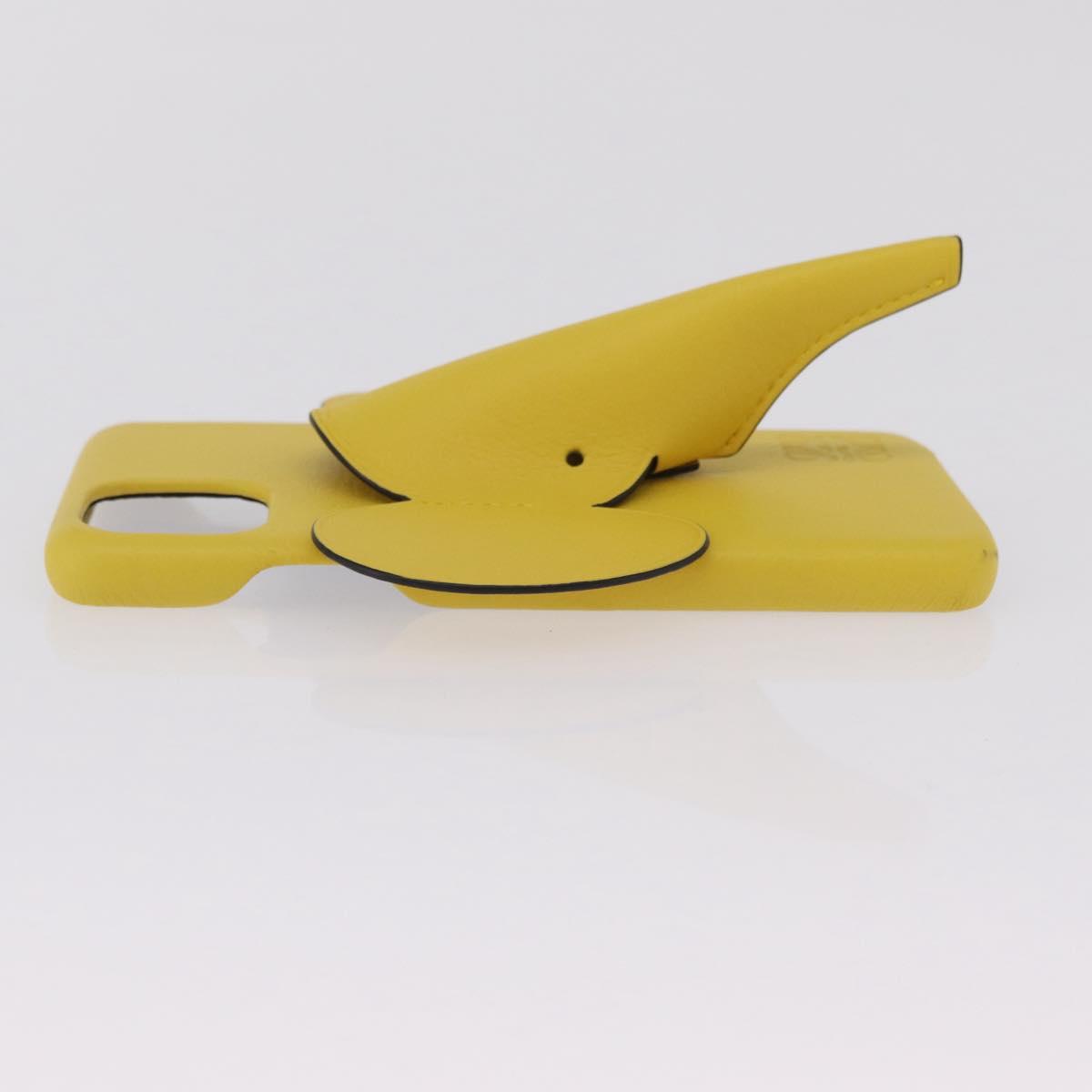 LOEWE Cell Phone Case Leather iPhone 13 Pro MAX Yellow