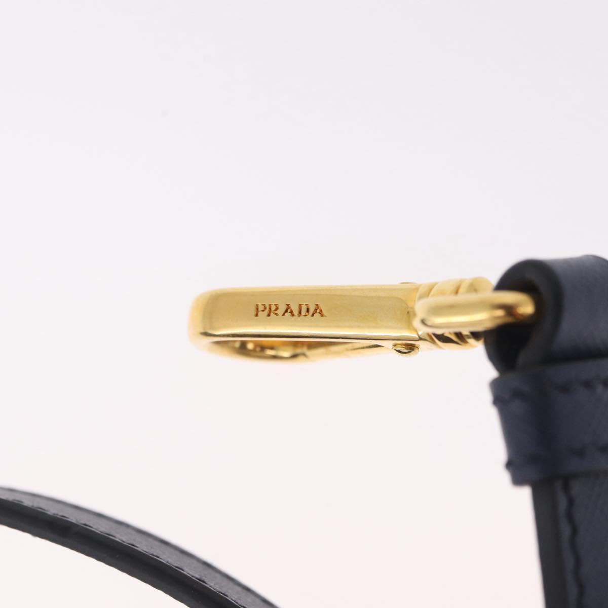 PRADA Shoulder Strap Saffiano leather Navy Gold