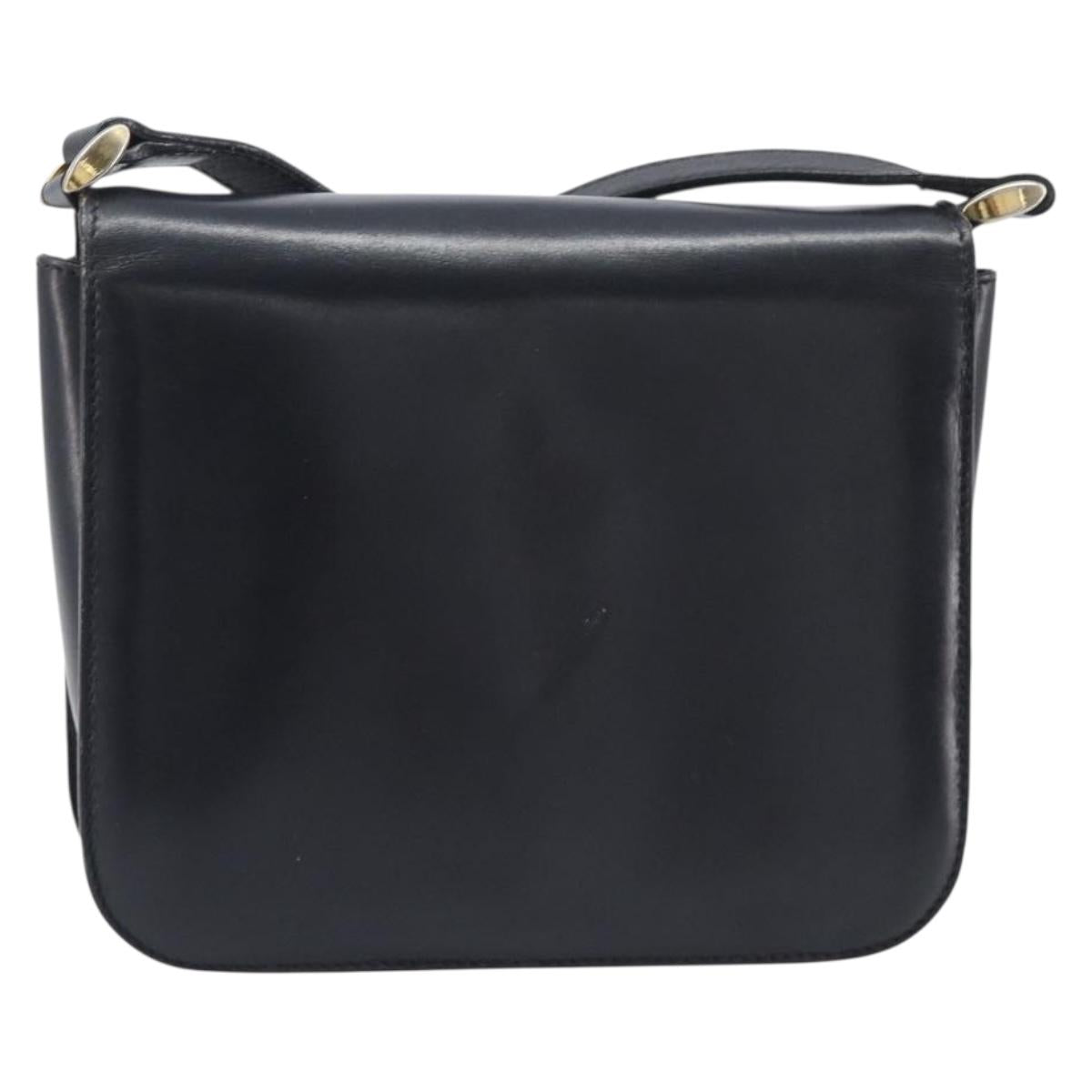 CELINE Shoulder Bag Leather Black Gold