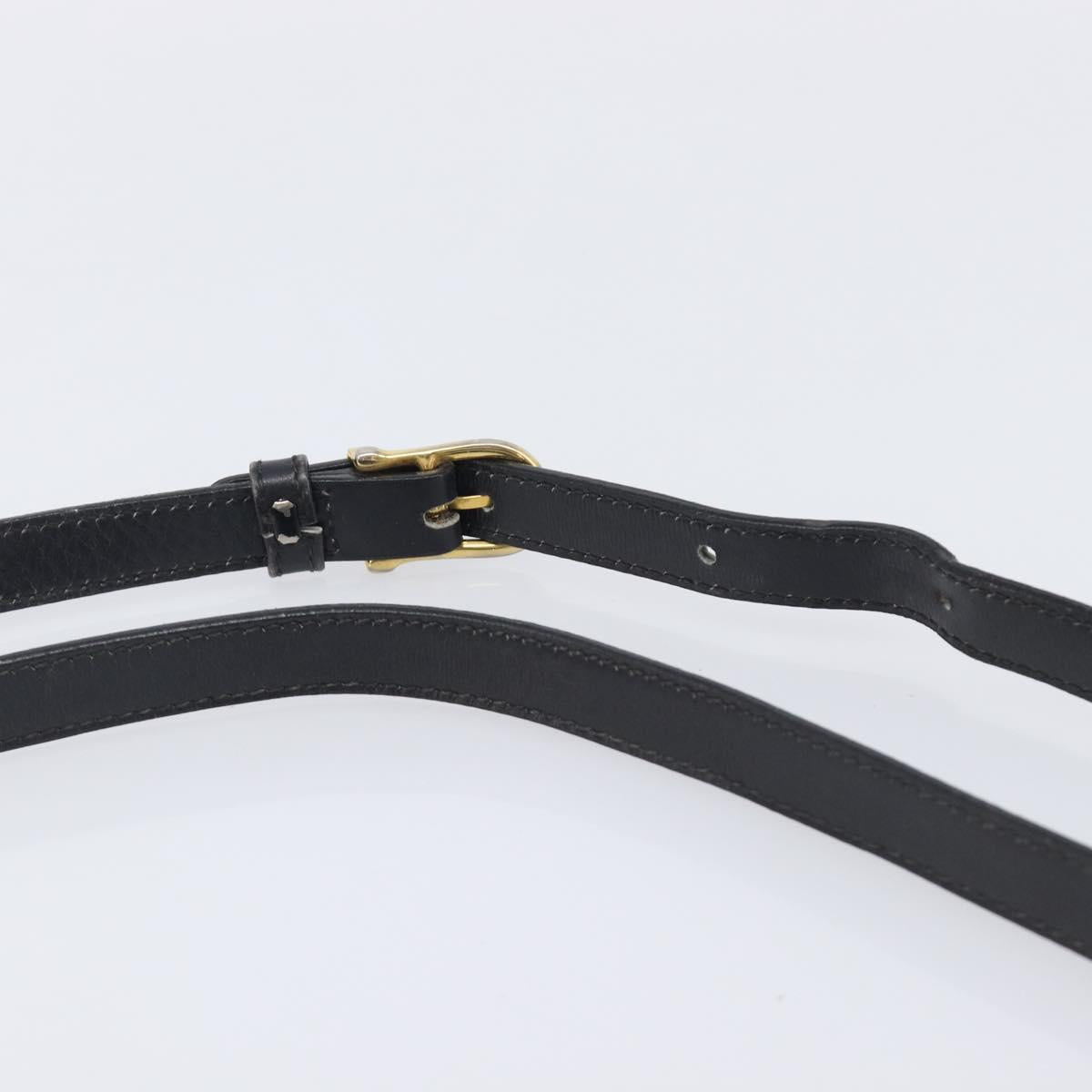 CELINE Shoulder Bag Leather Black Gold