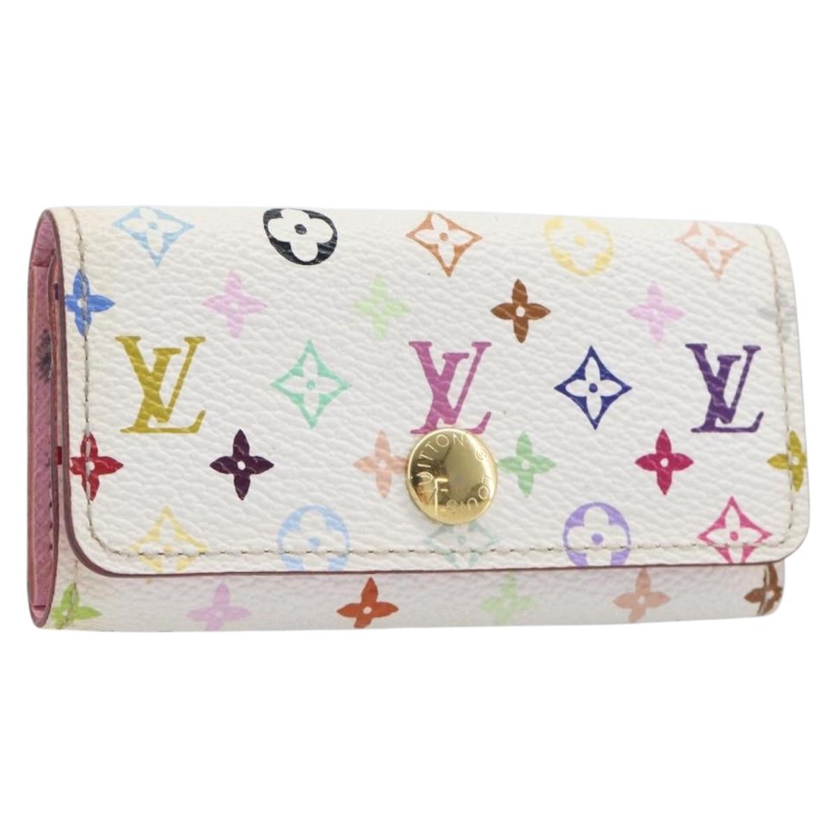 Louis Vuitton Monogram Multicolor Multicles 4 Key Case White M60043