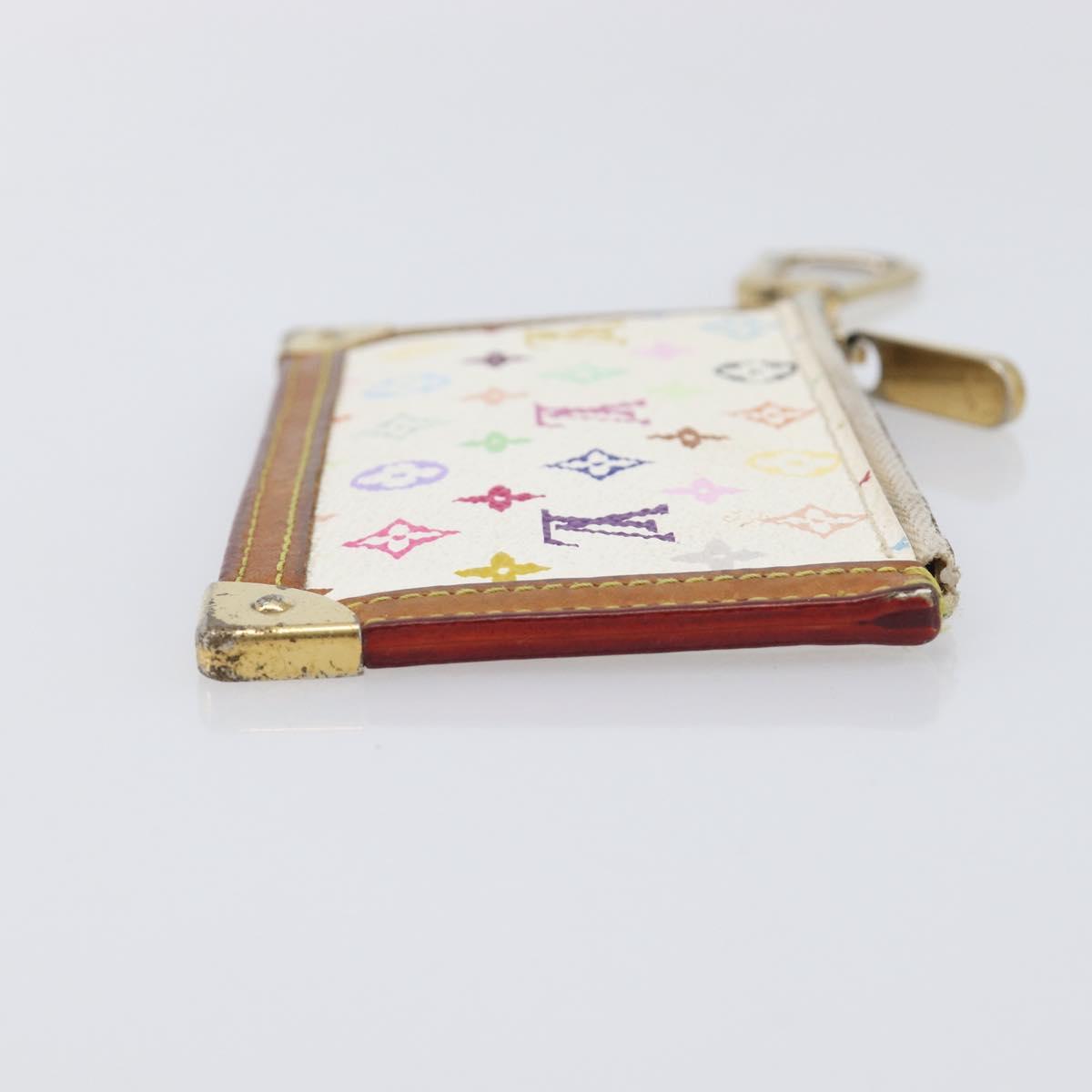 Louis Vuitton Monogram Multicolor Pochette Cles Purse White M92655