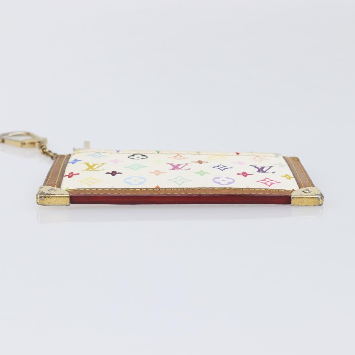 Louis Vuitton Monogram Multicolor Pochette Cles Purse White M92655