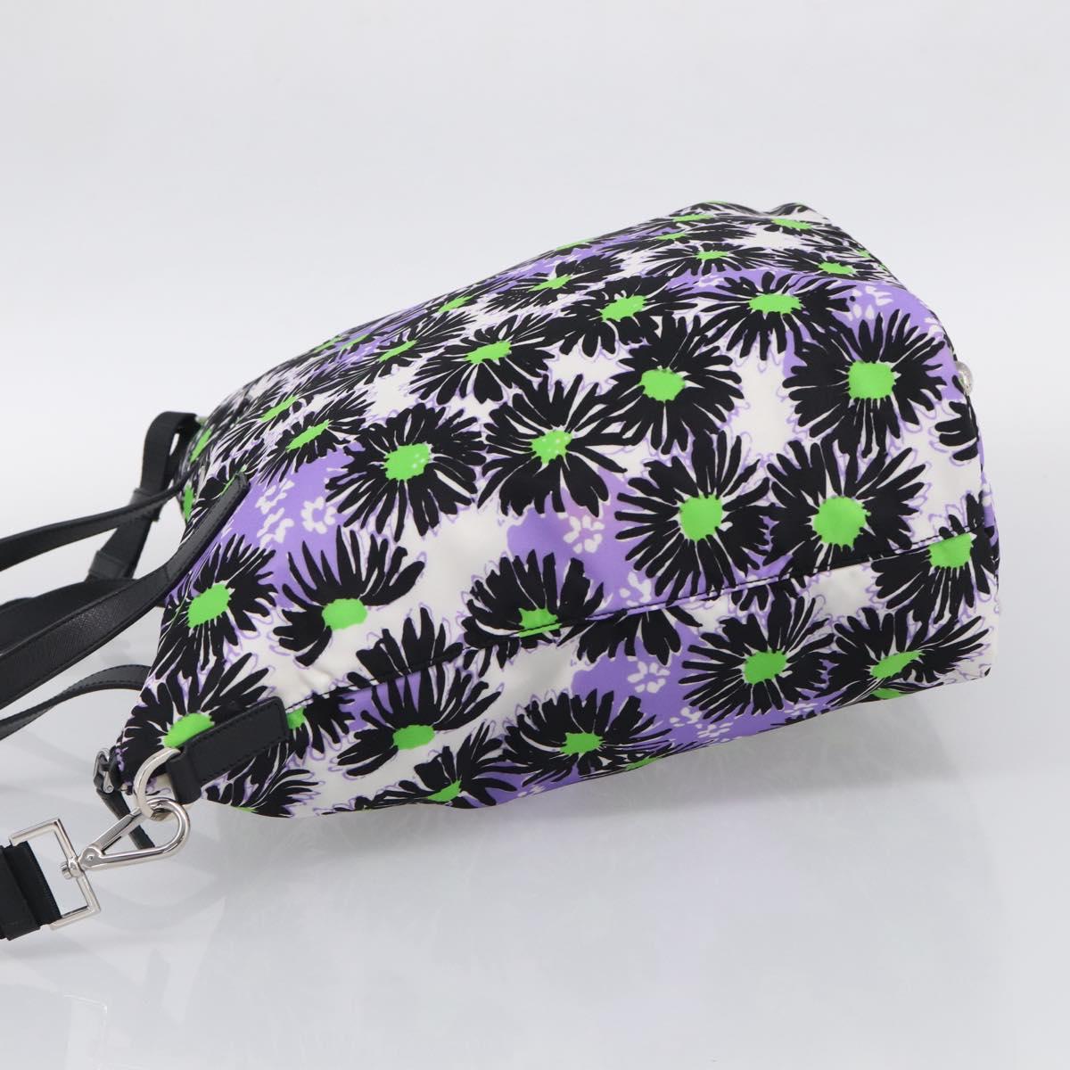 PRADA Tote Bag Nylon 2way Purple Silver