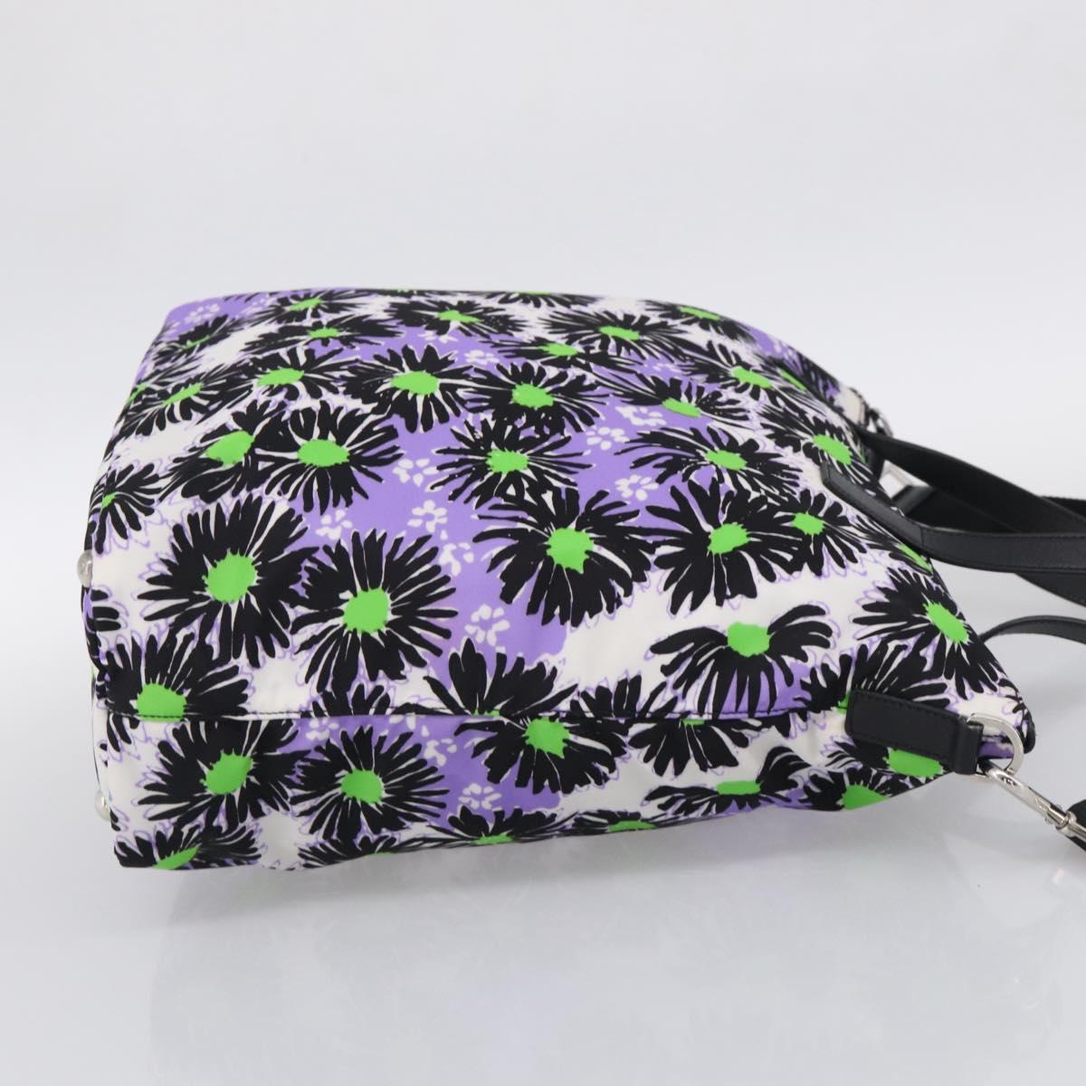 PRADA Tote Bag Nylon 2way Purple Silver