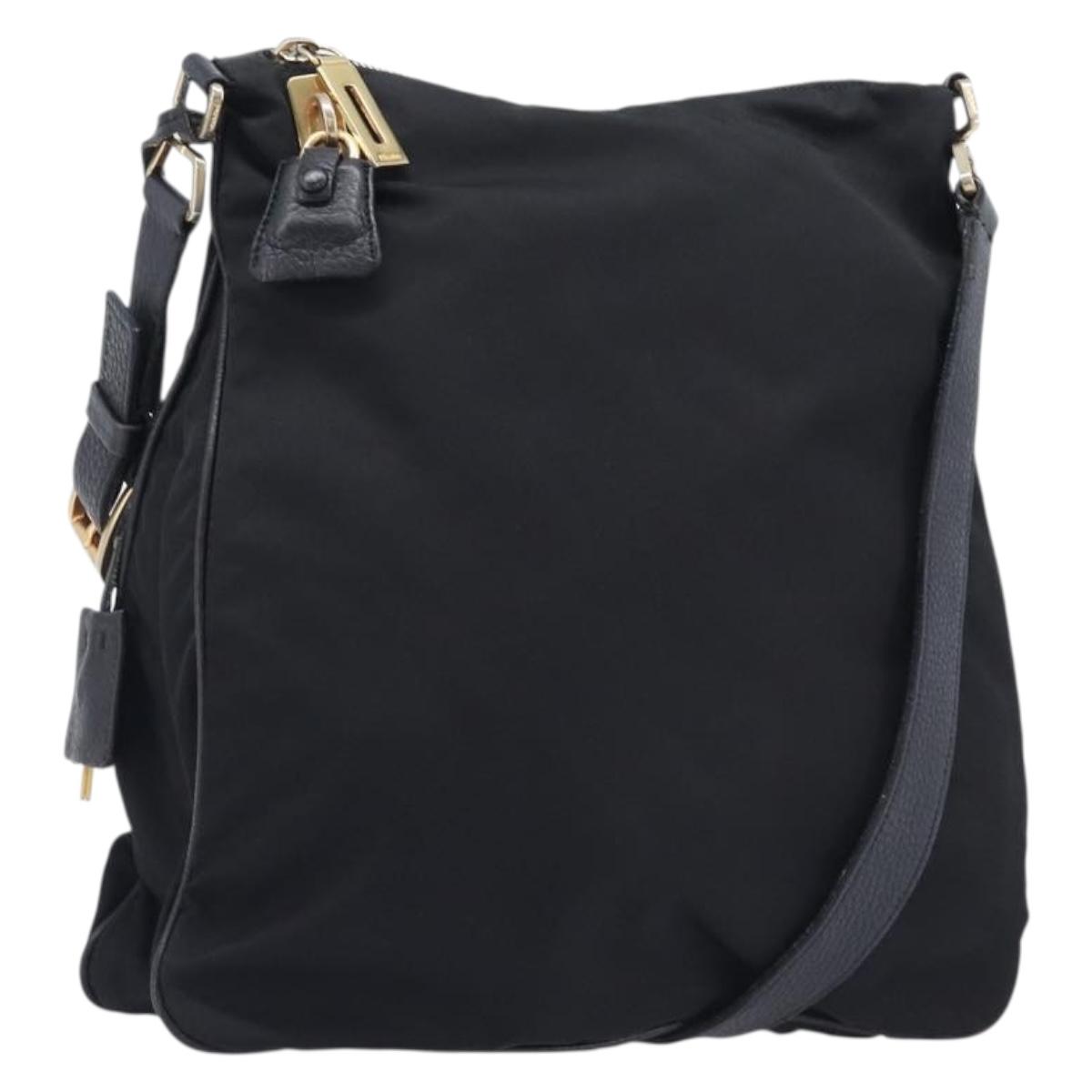 PRADA Shoulder Bag Nylon Black