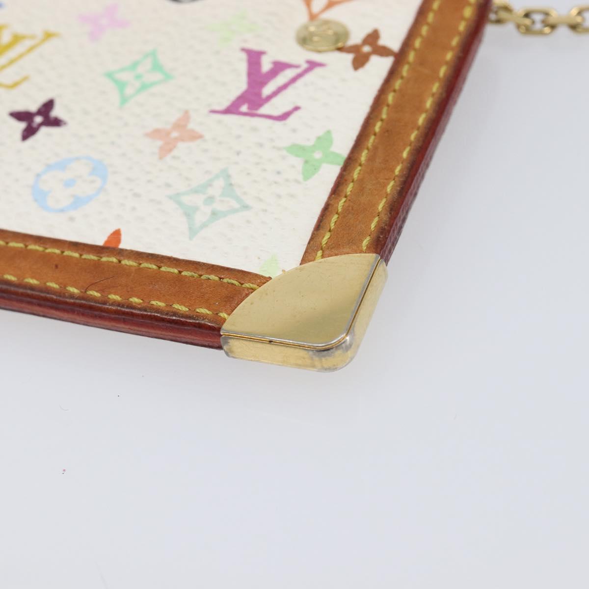 Louis Vuitton Monogram Multicolor Pochette Cles Purse White M92655