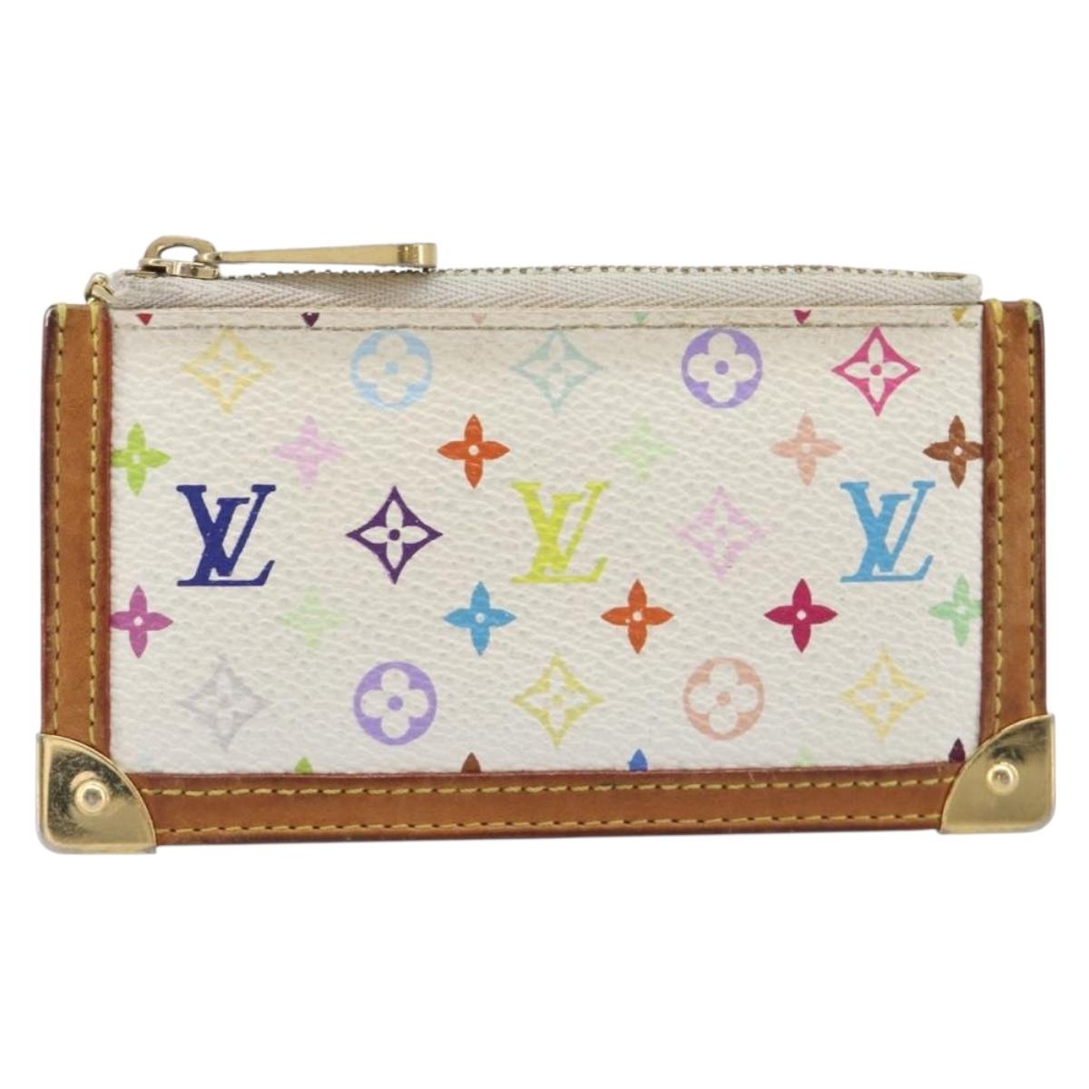 Louis Vuitton Monogram Multicolor Pochette Cles Purse White M92655