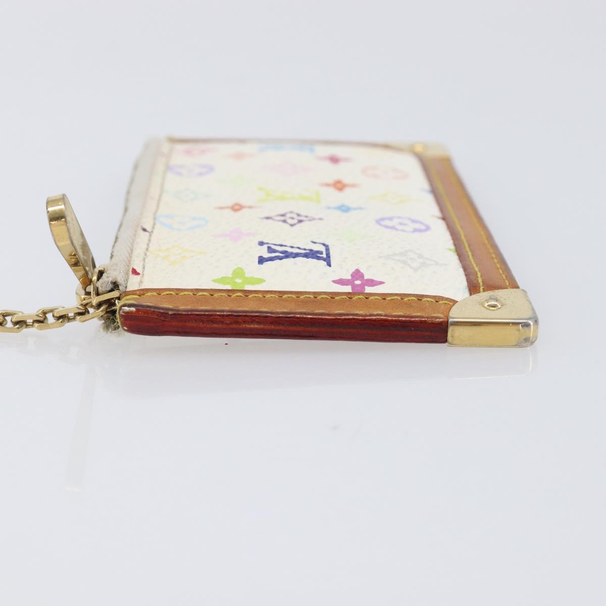 Louis Vuitton Monogram Multicolor Pochette Cles Purse White M92655