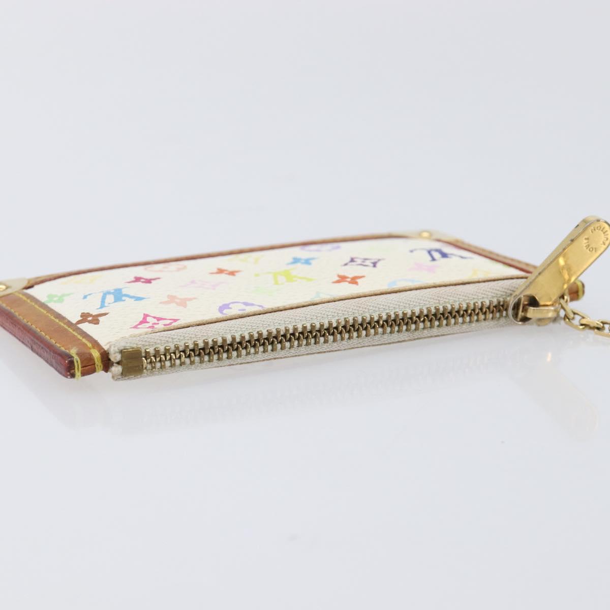 Louis Vuitton Monogram Multicolor Pochette Cles Purse White M92655