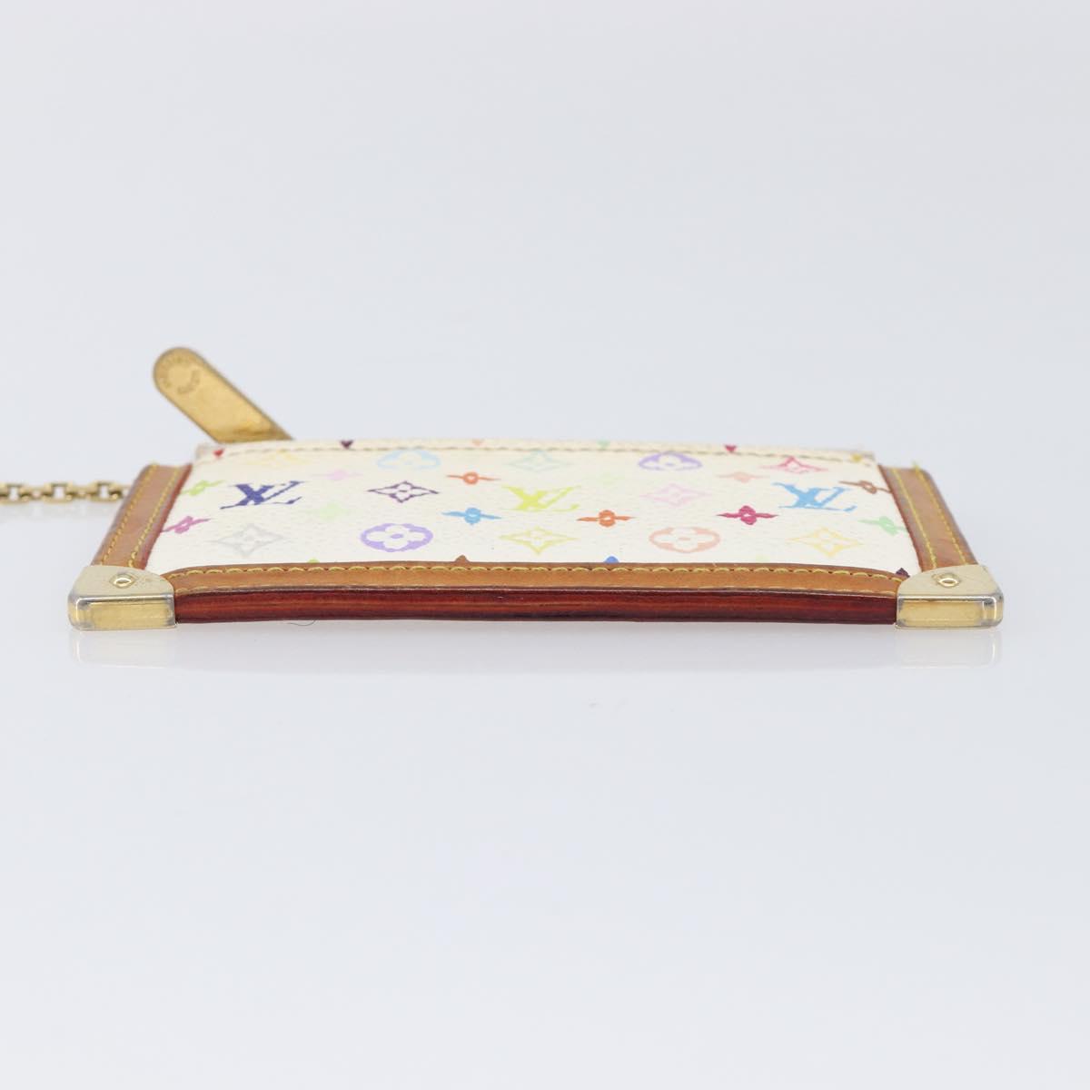 Louis Vuitton Monogram Multicolor Pochette Cles Purse White M92655