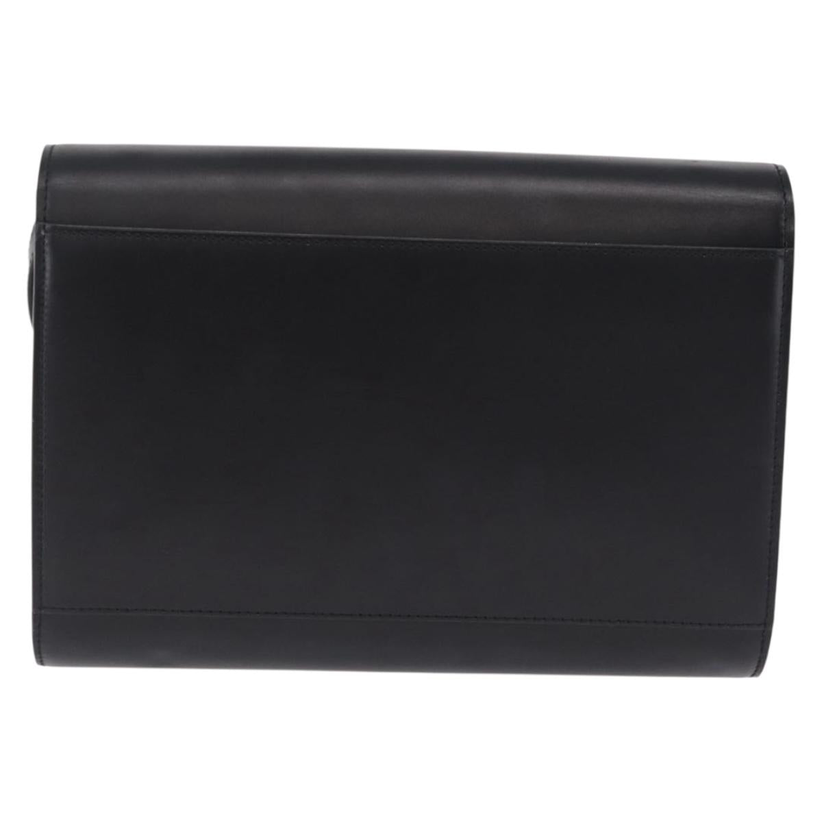CELINE Circle Shoulder Bag Leather Black Gold