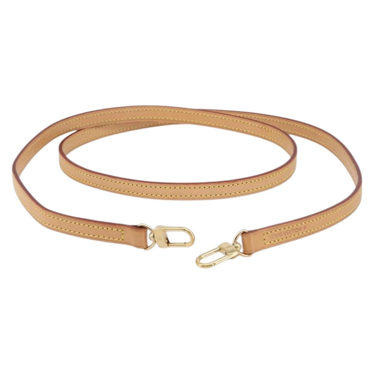Louis Vuitton Shoulder Strap Leather 47.2"" Beige LV
