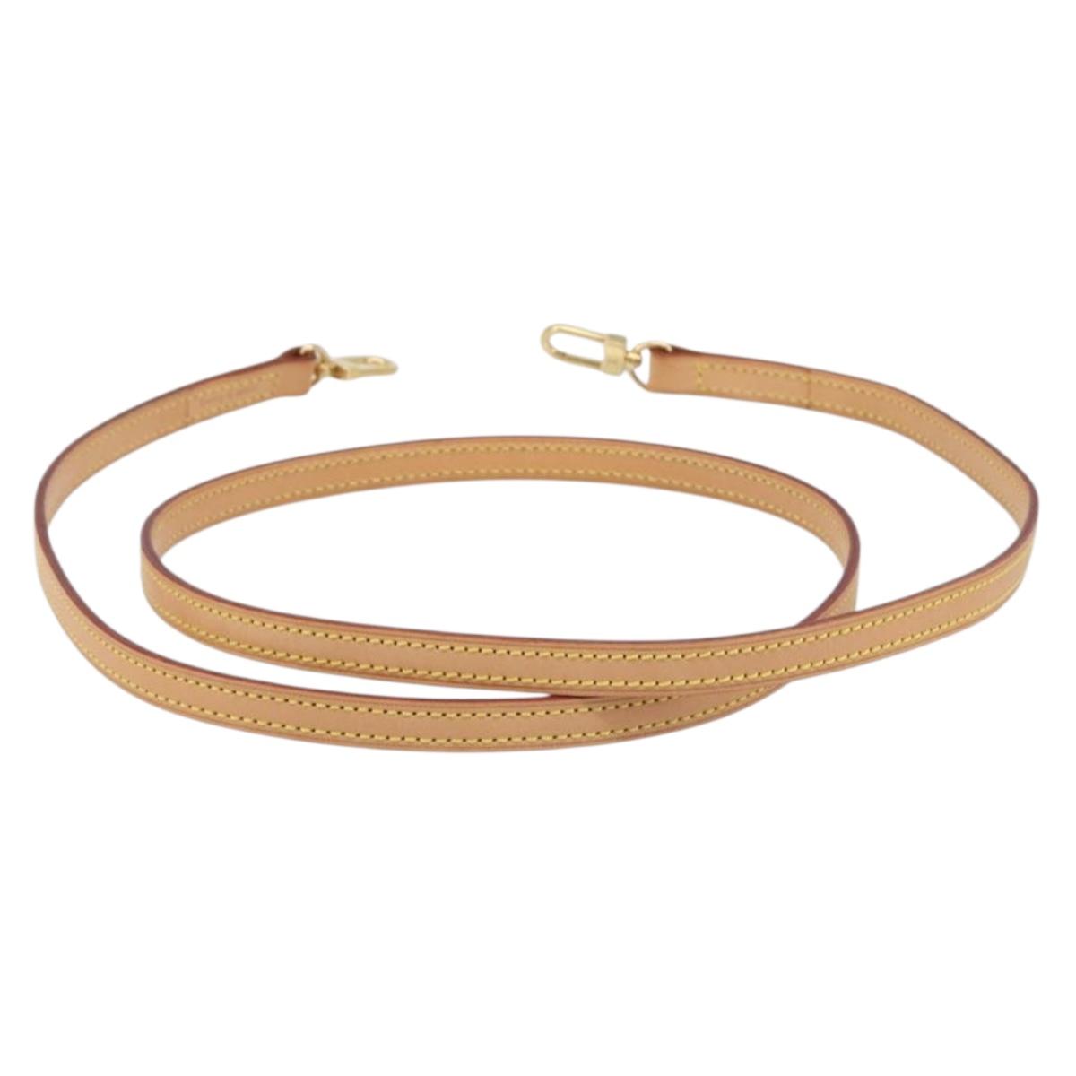Louis Vuitton Shoulder Strap Leather 47.2"" Beige LV