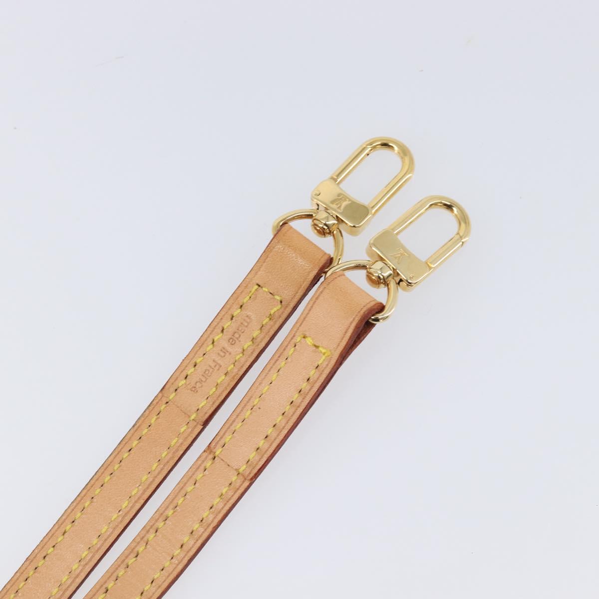 Louis Vuitton Shoulder Strap Leather 47.2"" Beige LV