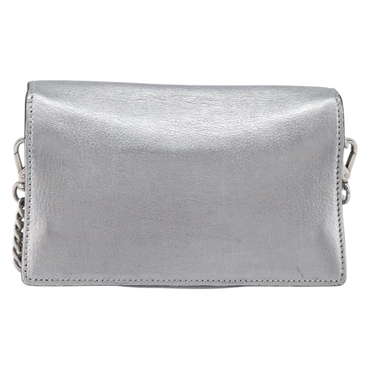 Miu Miu Shoulder Bag Leather Silver