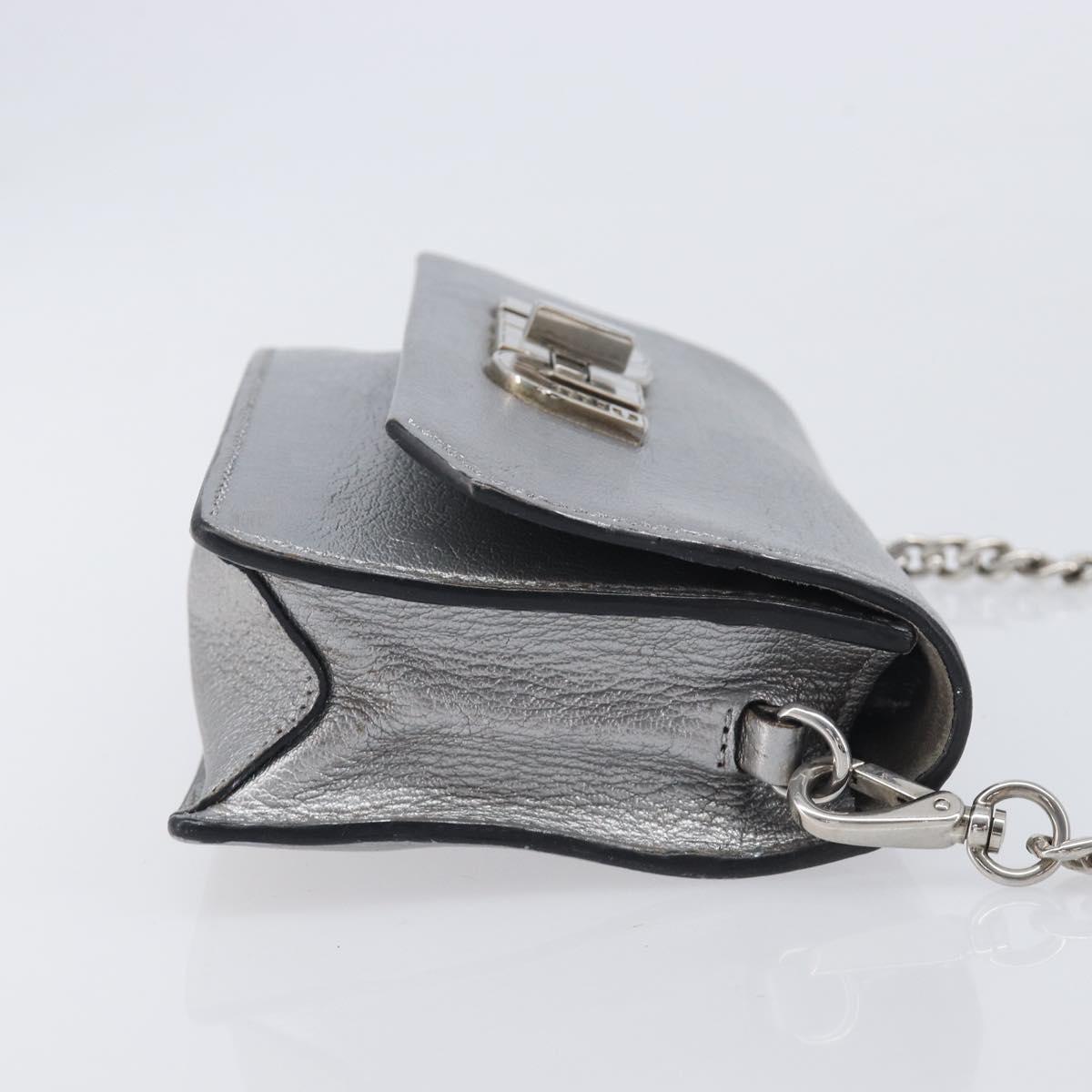 Miu Miu Shoulder Bag Leather Silver