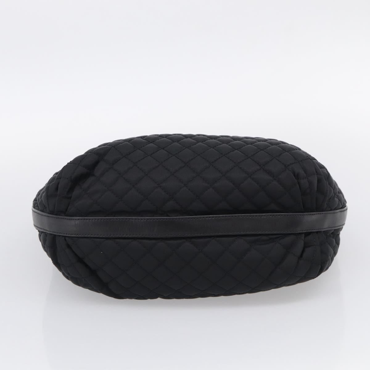 PRADA Shoulder Bag Nylon Black Gold