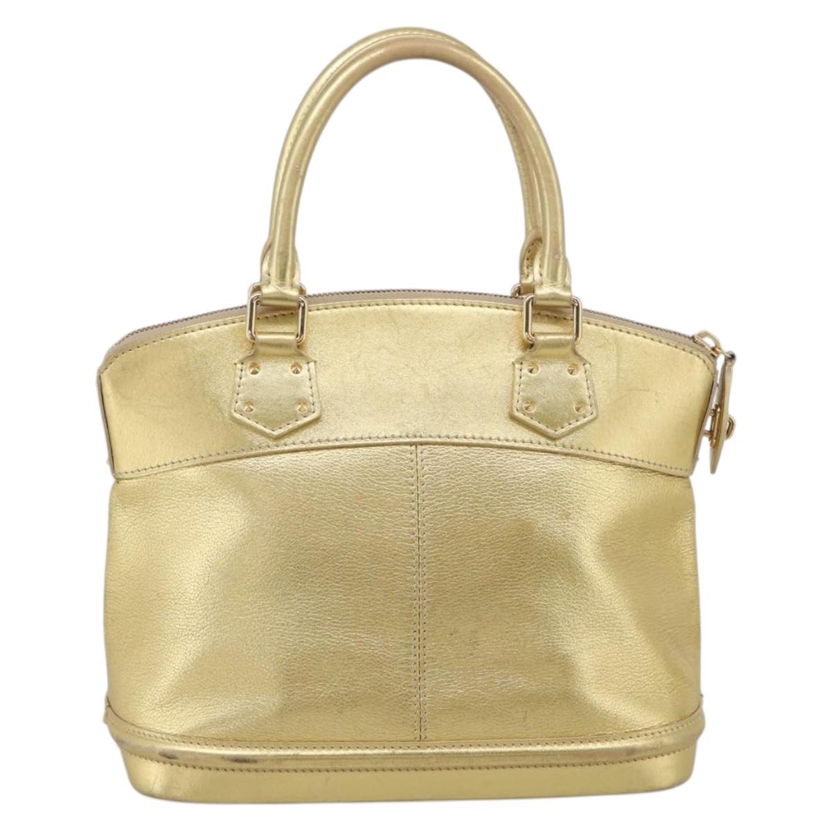 Louis Vuitton Suhari Lockit Hand Bag Leather Gold M95433 LV