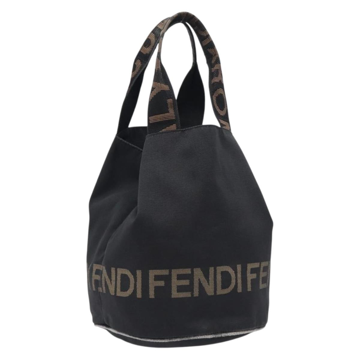 FENDI Hand Bag Canvas Black