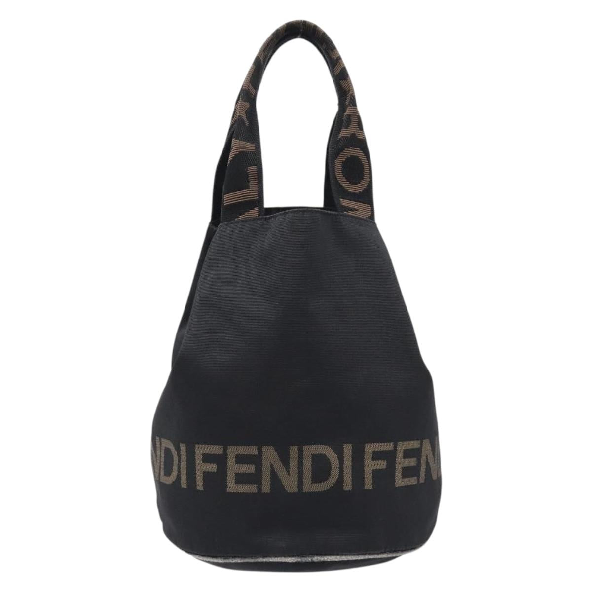 FENDI Hand Bag Canvas Black